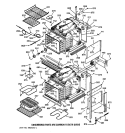 BODY PARTS Diagram and Parts List for JKP56WW2WW  General Electric Wall Oven