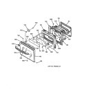 DOOR Diagram and Parts List for JKP56WW2WW  General Electric Wall Oven