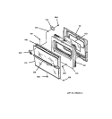 DOOR Diagram and Parts List for JKS05BW2BB  General Electric Wall Oven