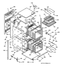BODY PARTS Diagram and Parts List for JRP24BW2BB  General Electric Wall Oven
