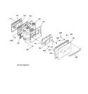 LOWER DOOR Diagram and Parts List for JRP24BW2BB  General Electric Wall Oven