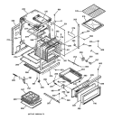 Part Location Diagram of WB63T10018 GE OVEN BODY
