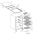 CABINET Diagram and Parts List for TAX4DNYBWH  General Electric Refrigerator