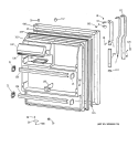 FRESH FOOD DOOR Diagram and Parts List for TBX18DAXNRAA  General Electric Refrigerator