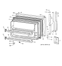 FREEZER DOOR Diagram and Parts List for TBX18IIZCRWW  General Electric Refrigerator