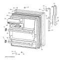 FRESH FOOD DOOR Diagram and Parts List for TBX18IIZCRWW  General Electric Refrigerator