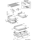 SHELF PARTS Diagram and Parts List for TBX18IIZCRWW  General Electric Refrigerator
