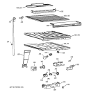 COMPARTMENT SEPARATOR Diagram and Parts List for TBX18IIZCRWW  General Electric Refrigerator