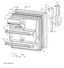 FRESH FOOD DOOR Diagram and Parts List for TBX18JIZCRAA  General Electric Refrigerator