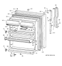 FRESH FOOD DOOR Diagram and Parts List for TBX19DIYDRAA  General Electric Refrigerator