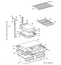 SHELF PARTS Diagram and Parts List for TBX19DIYDRAA  General Electric Refrigerator