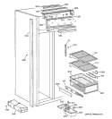 FREEZER SECTION Diagram and Parts List for ZISS48DYASS  General Electric Refrigerator