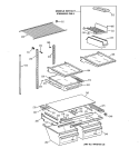SHELF PARTS Diagram and Parts List for TBX21JAZHRWW  General Electric Refrigerator
