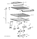 COMPARTMENT SEPARATOR PARTS Diagram and Parts List for TBX21JAZHRWW  General Electric Refrigerator