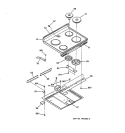 COOKTOP Diagram and Parts List for JBS29GM4WH  General Electric Range
