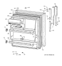 FRESH FOOD DOOR Diagram and Parts List for TBX18DAXXRAA  General Electric Refrigerator