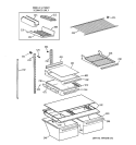 SHELF PARTS Diagram and Parts List for TBX18DAXXRAA  General Electric Refrigerator