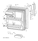 FRESH FOOD DOOR Diagram and Parts List for TBX18DAXQRAA  General Electric Refrigerator