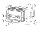 FREEZER DOOR Diagram and Parts List for TBX18IAZLRAA  General Electric Refrigerator