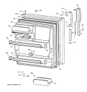 FRESH FOOD DOOR Diagram and Parts List for TBX18JIZKRWW  General Electric Refrigerator