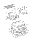 SHELF PARTS Diagram and Parts List for TBX21NIXSRAA  General Electric Refrigerator