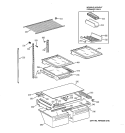 SHELF PARTS Diagram and Parts List for TBX22VAZLRWW  General Electric Refrigerator