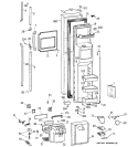 FREEZER DOOR Diagram and Parts List for TFK30PRZCAA  General Electric Refrigerator
