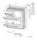 FRESH FOOD DOOR Diagram and Parts List for TBI18JIZJRWW  General Electric Refrigerator