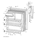 FRESH FOOD DOOR Diagram and Parts List for CTX21BIXFRWW  Hotpoint Refrigerator