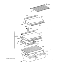 SHELF PARTS Diagram and Parts List for CTI18GIXERWW  Hotpoint Refrigerator