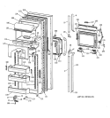 FRESH FOOD DOOR Diagram and Parts List for CSK27PFXEAA  Hotpoint Refrigerator