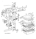 FRESH FOOD SECTION Diagram and Parts List for CSK25GRYEAA  Hotpoint Refrigerator