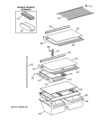 SHELF PARTS Diagram and Parts List for CTX18GIXPRAA  Hotpoint Refrigerator
