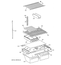 SHELF PARTS Diagram and Parts List for CTX21BIXJRWW  Hotpoint Refrigerator