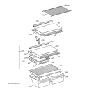 SHELF PARTS Diagram and Parts List for CTI18GIXSRWW  Hotpoint Refrigerator