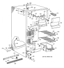 FREEZER SECTION Diagram and Parts List for CSX22GAZAAA  Hotpoint Refrigerator