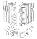 DOORS Diagram and Parts List for CST25GRZAAA  Hotpoint Refrigerator
