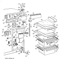 FRESH FOOD SECTION Diagram and Parts List for CST25GRZAAA  Hotpoint Refrigerator