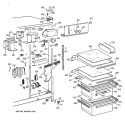FRESH FOOD SECTION Diagram and Parts List for CSK25GRZAAA  Hotpoint Refrigerator