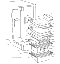 FRESH FOOD SHELVES Diagram and Parts List for CSK27DHZAAA  Hotpoint Refrigerator