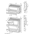DOORS Diagram and Parts List for CTX14CAZCLAD  Hotpoint Refrigerator