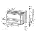 FREEZER DOOR Diagram and Parts List for CTI18GIZHRWW  Hotpoint Refrigerator