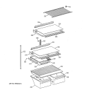 SHELF PARTS Diagram and Parts List for CTI18GIZJRWW  Hotpoint Refrigerator