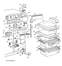 FRESH FOOD SECTION Diagram and Parts List for MST25GRYAWW  General Electric Refrigerator