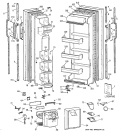 DOORS Diagram and Parts List for MST24GRXAWW  General Electric Refrigerator