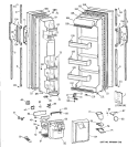 DOORS Diagram and Parts List for MSZ20GWYDWW  General Electric Refrigerator