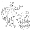 FRESH FOOD SECTION Diagram and Parts List for MSZ20GWYDWW  General Electric Refrigerator