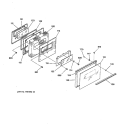 DOOR Diagram and Parts List for LEB356WT4WW  General Electric Range
