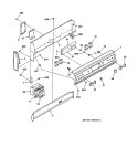 Part Location Diagram of WB37K5032 GE BACKGUARD PANEL FRONT