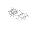 OVEN DOOR Diagram and Parts List for LEB131GT2WH  General Electric Range